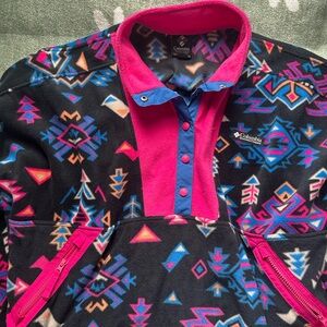 Columbia Vibrant Patterned Fleece Pullover